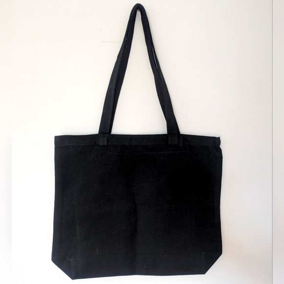 Maria's Pantry Black Canvas Tote Bag Logo with Pasta Shapes🍝 - Picture 2 of 4